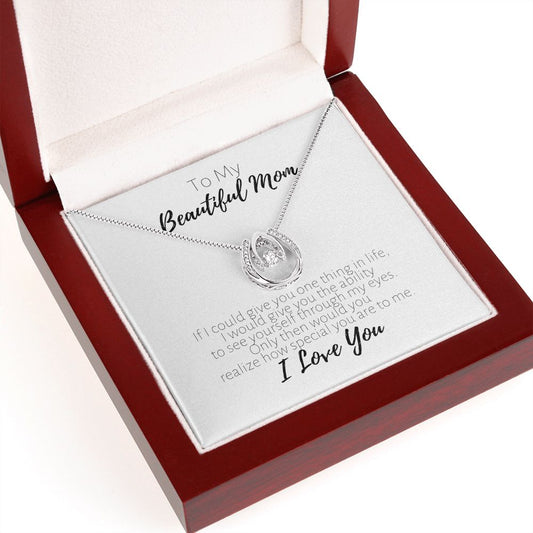 To My Beautiful Mom necklace